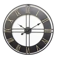 אביזרי עיצוב בית שעון קיר מתכת אמנות ומלאכות קיר שעון אישית שחור מתכת שעון קיר למכירה