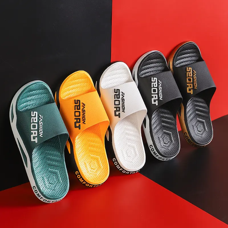 Fashion men's flip flops custom home bathroom slippers soft slides slippers for men women