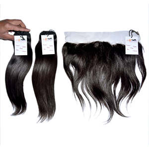 Lots de Cheveux Humains Vierges Brésiliens Ondulés, Cheveux Indiens, Frontaux et Closures en Dentelle HD, Extensions de Cheveux Humains de Temple Indien – Fournisseurs - Product Image 6