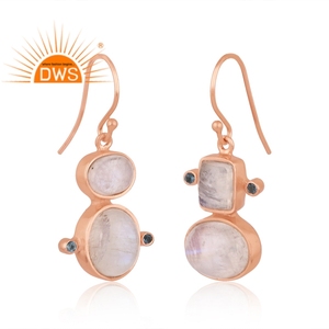 Pendientes colgantes de GEMA de labradorita y Topacio Azul de Londres, joyería de moda, último diseño - Product Image 2