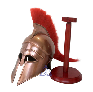 Personnalisé médiéval grec pour spartiate casque rouge panache acier chevalier croisé Costume pour Halloween décoration de la maison UV imprimé Logo - Product Image 3