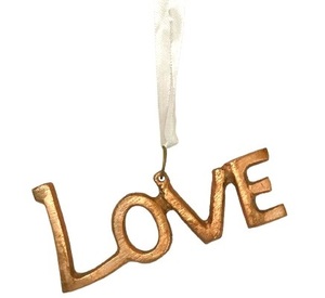 METAL LOVE SHAPE DESIGN CHRISTMAS DECORATION HANGING ORNAMENT for CHRISTMAS <b>TREE</b> DECORATION - Product Image 1