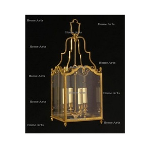 Linterna colgante de latón y vidrio de calidad superior, linterna colgante de tamaño y forma personalizada para uso doméstico y en la sala de estar - Product Image 3