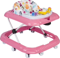 UniCare TP5309 Nouvelle Tendance Trotteur Bébé Pliable 3-en-1 en Plastique avec 5 Activités Musicales et Lumineuses, 10 Roues, Cadre en Fer, Vert, pour Tout-petits