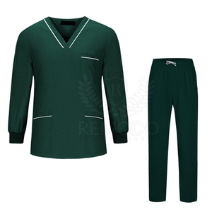 Uniformes Médicos Modernos para Mujer, Conjuntos de Uniformes de Hospital, 100% Algodón Elástico, Mangas Cortas, Logotipo Personalizado Disponible, Servicio OEM - Product Image 2