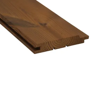 Interlocking Thermo Pine Wood Cladding for Decorative Wall