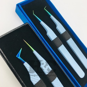 Volume Lash Extension <b>Tweezer</b> Stainless Steel Diamond Grip Sustainable Eyelash <b>Tweezer</b> Set <b>Tweezer</b> LOW MOQ MINK <b>Tweezers</b> - Product Image 5