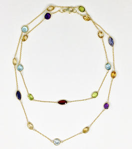 Colliers en améthyste léger, argent Sterling 925, plaqué or, vente en gros, bijoux multicolore, pierres précieuses, usage quotidien, vente en gros - Product Image 2