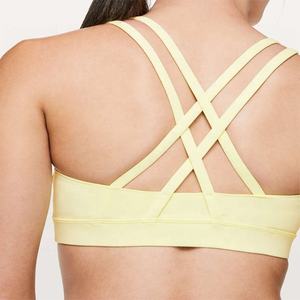 Women's Lightweight Breathable Anti-UV Four-Way Stretch Sports Bra Sexy Crisscross <b>Back</b> Medium Support Yoga Bra Removable Cups - Product Image 5