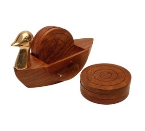 Posavasos de madera de calidad superior, forma cuadrada, tamaño personalizado, juego de posavasos de fabricante en India - Product Image 5