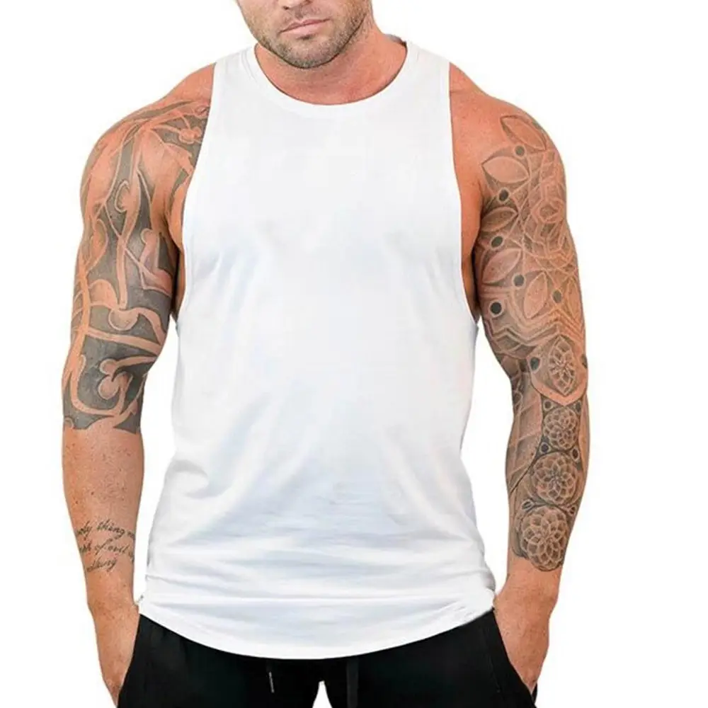 New Men Tank Tops Bodybuilding Stringer Fitness Singlets Gyms Men's Clothing Singlets