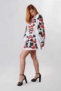 2023 Venta caliente de alta calidad vestidos bordados ucranianos mujeres verano manga larga Boho nuevo estilo mujeres Mini Maxi vestidos - Product Image 2