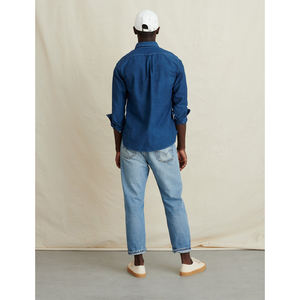 Camisa de algodón personalizada para hombres y mujeres, camisas con botones de manga larga, logo personalizado, mejor calidad, 100% - Product Image 3