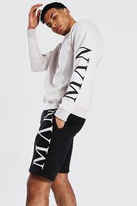 Unisex Waffle Knit transpirable verano Casual manga larga Top y pantalones cortos pulóver Streetwear conjunto con bolsillos - Product Image 3