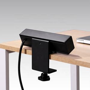 Protector Suger de aleación de aluminio negro, abrazadera de borde de escritorio empotrada, toma de corriente montada con toma de corriente 3AC US, 2 puertos de carga Usb - Product Image 5