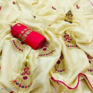 Sari et Blouse, Vêtement Ethnique, Multi-Broderie, Femmes Adultes, Lavable, Nettoyage à Sec, Inde & Pakistan, Taille Complète, Multicolore, Vêtement - Product Image 5