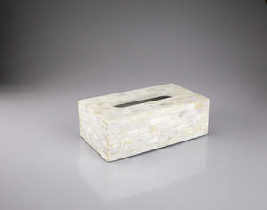 Caja de pañuelos hecha a mano de moda de alta calidad con estilo moderno de nácar - Product Image 5