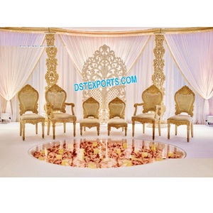 เก้าอี้ Mandap ดีไซน์ Mayuri สำหรับงานแต่งงานของชาวอินเดีย,เก้าอี้ Mandap สำหรับงานแต่งงานงานแต่งงานเก้าอี้ไม้สำหรับ Mandap - Product Image 1