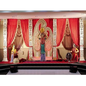 อุปกรณ์ตกแต่งเวทีงานแต่งงานสไตล์ปัญจาบแบบดั้งเดิม,ขั้นตอนการแต่งงานแบบฮาเวลีสไตล์ปัญจาบอันทรงเสน่ห์สำหรับพิธีแต่งงาน - Product Image 1