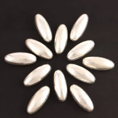 Toplu takı toptancı kapsül şekli mat finish gümüş kaplama disk boncuk tasarımcı boncuk takı yapma malzemeleri