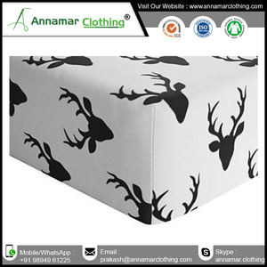 100% Organic Customized Newborn Cotton Baby Crib Fitted Sheet - Product Image 3