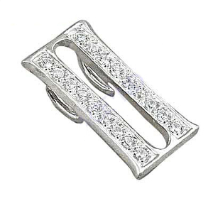 Ajuste de lujo zirconia cúbica colgante collar joyería fiesta 925 plata esterlina diamantes blancos collar de piedras preciosas a bajo costo - Product Image 2