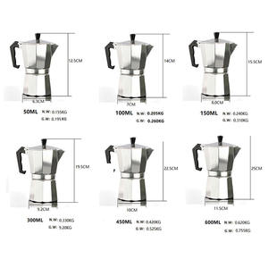 Mokapot-<span class=keywords><strong>cafetera</strong></span> italiana moderna de aluminio, 1 taza, 2 <span class=keywords><strong>tazas</strong></span> a 12 <span class=keywords><strong>tazas</strong></span>, <span class=keywords><strong>Moka</strong></span> - Product Image 6