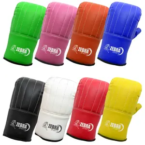 Sarung Tangan Tinju, Sarung Tangan MMA, Sarung Tangan Latihan Kick Boxing dengan Logo Kustom, Kulit PU, Menyerap Keringat, Full Finger <span class=keywords><strong>Hook</strong></span> <span class=keywords><strong>Loop</strong></span> - Product Image 1