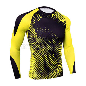 Personalice su propio logotipo Sublimado Manga completa Rash Guard MMA Camisa de compresión MMA Rash Guard para hombres - Product Image 2