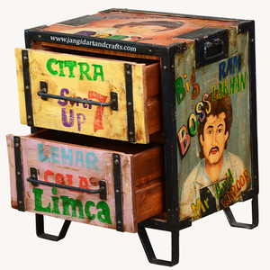 Jodhpur-muebles retro industriales pintados a mano, muebles de arte y artesanías indio, fabricante y distribuidor de muebles - Product Image 6