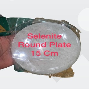 คริสตัลธรรมชาติขายส่ง Agate Selenite แกะสลักชาร์จรอบรูปร่างแผ่นซูเปอร์คุณภาพที่มีอยู่ - Product Image 2