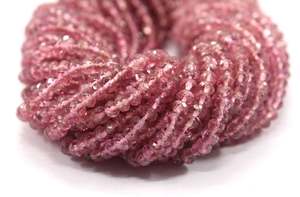 Perles de Tourmaline rose naturelle de 16 pouces de Long, perles rondelles à facettes, pierre de guérison en cristal, perles ombres - Product Image 4