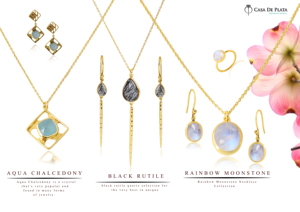 Plata de Ley 92.5% con chapado en oro con piedras preciosas - Product Image 4