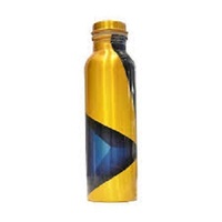 Bouteilles d'eau en cuivre 100% pur et fait main, fabrication de bouteilles à boire avec design personnalisé, bouteille en cuivre