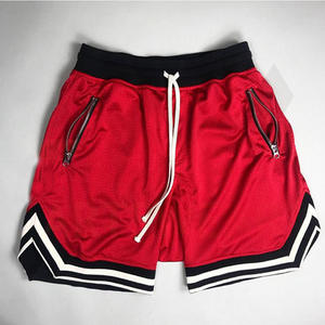 Short athlétique pour homme, logo personnalisé, 100% coton, sublimation, basket-ball avec poches latérales à fermeture éclair, short décontracté - Product Image 3