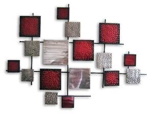 Art mural design feuille avec bougeoir 4 sections T-light Holder Wall Art Decor pour l'utilisation de mariage Décoration murale suspendue en métal - Product Image 3