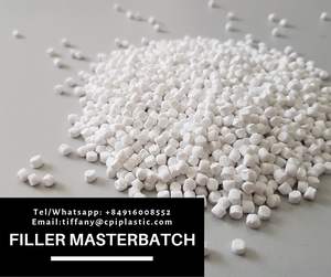 Le remplissage Masterbatch de carbonate de calcium a basé pp avec des granules blancs de catégorie de moulage par injection de CaCO3 70-80% - Product Image 3