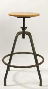 Taburete giratorio industrial Taburete utilizable de lujo hecho a mano de alta calidad Taburete de alta calidad - Product Image 3
