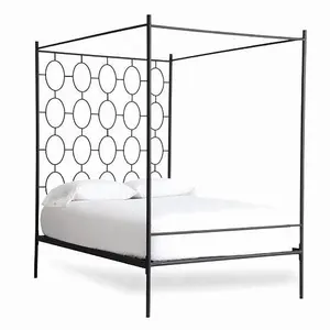 black colour metal bed