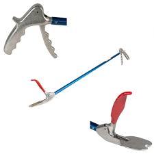 Pinzas de serpiente de acero inoxidable con agarre negro gancho de seguridad retráctil para acampar al aire libre senderismo reptil manejo trampas herramienta - Product Image 6