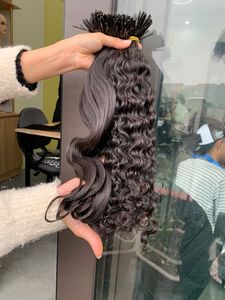 Extensions de cheveux vietnamiennes double trame, texture ondulée, teintes, longues, avec pointe en I - Product Image 1