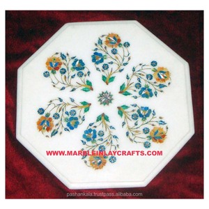 บนโต๊ะหินอ่อนสีขาวทำด้วยมือ - Product Image 1