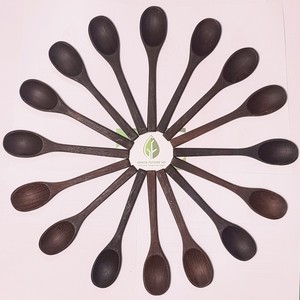 Ensemble de couverts jetables en bois de coco, cuillères et baguettes, marron, fait main, manche personnalisé, ustensile classique écologique du Vietnam - Product Image 4