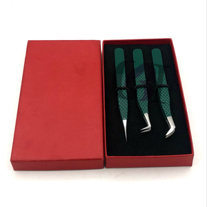 แหนบต่อขนตาสีเขียว90องศาเคลลี่อุปกรณ์ความงาม - Product Image 1