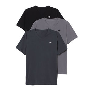 2022 Camiseta de algodón personalizada para hombre Camisetas de gimnasio con cuello en V ajustadas con impresión de logotipo personalizado - Product Image 1