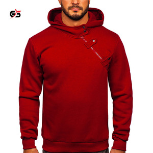 Sudadera con Capucha para Hombre, Corte Regular, Algodón French Terry, Informal, con Bolsillo con Cremallera, para Otoño e Invierno - Product Image 1