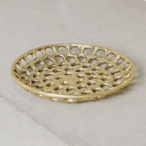 อลูมิเนียมการออกแบบใหม่ทองโบราณถาดสำเร็จรูปที่ให้บริการสำหรับดอกไม้และผลไม้ตารางตกแต่งถาด - Product Image 4