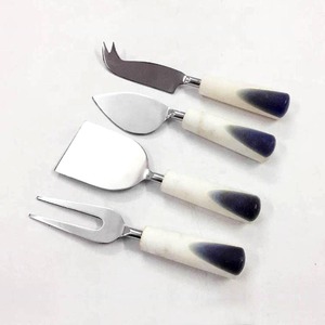 Vaisselle de luxe laiton de haute qualité or tapotée ensemble d'épandeur de fromage mignon couteau beurre couteau à fromage manche plat - Product Image 6