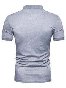 Pakistan usine hommes Polo haute qualité Jersey tissu à manches courtes Slim Fit revers couleur bloc bouton décoration imprimé - Product Image 3