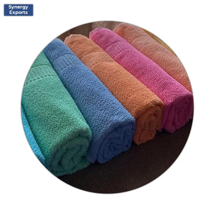 Multicolor Wholesale Manufacturer of Good Quality 80% Cotton Fabric Face Bath Towel Set